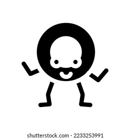 ring geometric shape character glyph icon vector. ring geometric shape character sign. isolated symbol illustration