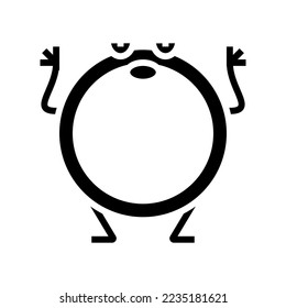 ring geometric shape character glyph icon vector. ring geometric shape character sign. isolated symbol illustration