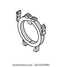 ring geometric shape character isometric icon vector. ring geometric shape character sign. isolated symbol illustration