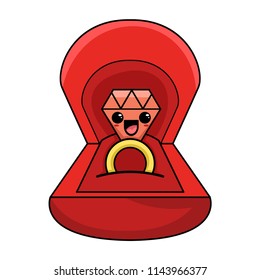 ring in a gift box, vector illustration