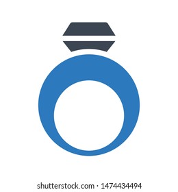 ring glyph colour vector icon