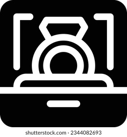 Icono de glifo de anillo - Icono único, vector