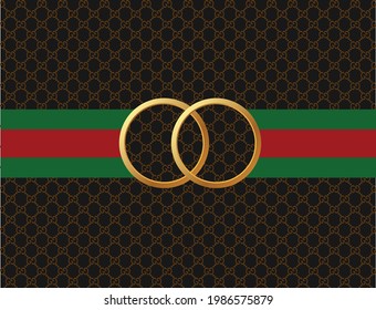 patrón de vector de fondo de anillo de oro sobre textura
