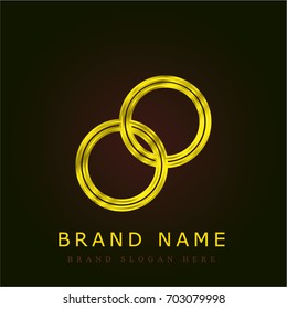Ring golden metallic logo