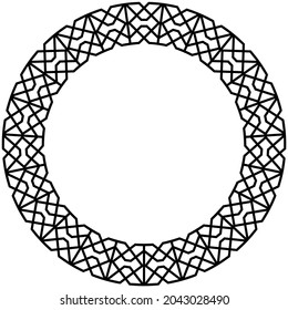 Ring with greco-roman pattern on isolated white background.
Antique circle Texture perfect for backgrounds, illustrations, fashion, sew, stitch, seam, photo frames or letter border.