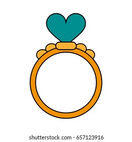ring heart flat illustration