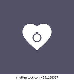 ring in heart icon