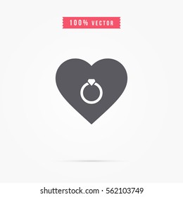 ring in heart icon