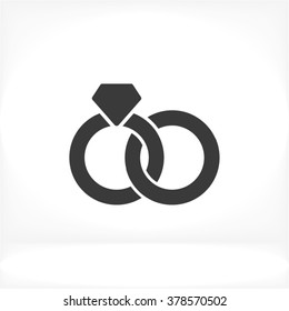 Interlocking Rings Icon Vector On White Stock Vector (Royalty Free ...