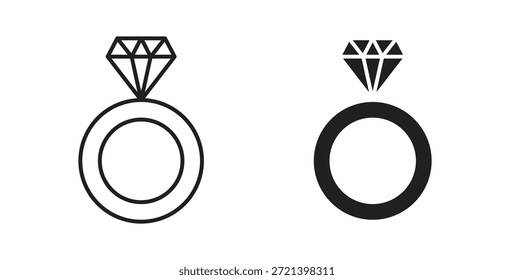 Conjunto de concepto de icono de anillo. Colección de íconos simple