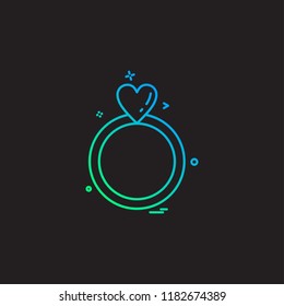 Ring icon design vector