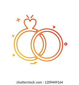 Ring icon design vector