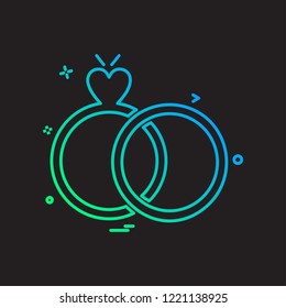 Ring icon design vector
