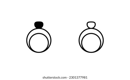Ring icon design with white background stock illustration