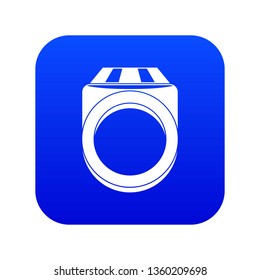 Ring icon digital blue for any design isolated on white vector illustration