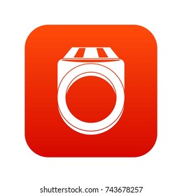 Ring icon digital red for any design isolated on white vector illustration
