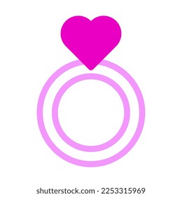 icono de anillo dualtone estilo rosa valentina ilustración vectorial perfecta. Signo de icono de la colección moderna para la web. El diseño es perfecto.