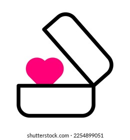 ring icon duotone black pink style valentine illustration vector element and symbol perfect. Icon sign from modern collection for web. Nice design perfect.
