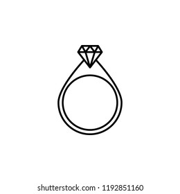 ring icon. Element of jewelry for mobile concept and web apps illustration. Thin line icon for website design and development, app development