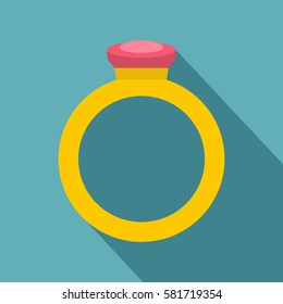 Ring icon. Flat illustration of ring vector icon for web