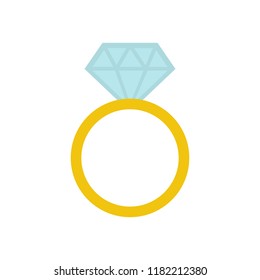 ring icon in flat style isolated vector illustration on white transparent background