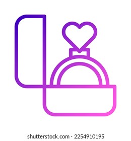 icono de anillo gradiente de color púrpura estilo valentina ilustración elemento vector y símbolo perfecto. Signo de icono de la colección moderna para la web.