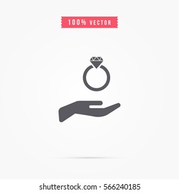 ring icon with hand