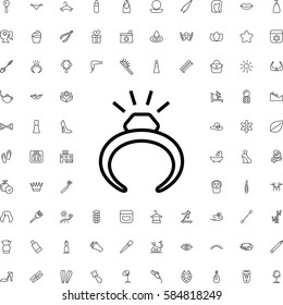 ring icon illustration isolated vector. Beauty icons set.
