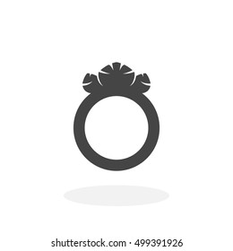 Ring icon isolated on white background. Ring vector logo. Flat design style. Modern vector pictogram for web graphics - stock vector