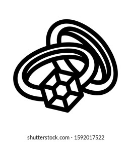 ring icon isolated sign symbol vector illustration - high quality black style vector icons
