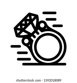 ring icon isolated sign symbol vector illustration - high quality black style vector icons
