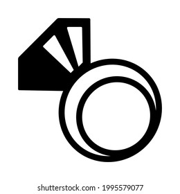 Icono de anillo ilustración vectorial aislada. Icono de vector de estilo negro de alta calidad