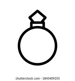 icono de anillo o logotipo símbolo de signo aislado ilustración vectorial - iconos vectoriales de estilo negro de alta calidad
