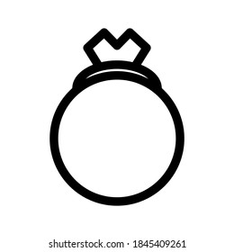 icono de anillo o logotipo símbolo de signo aislado ilustración vectorial - iconos vectoriales de estilo negro de alta calidad
