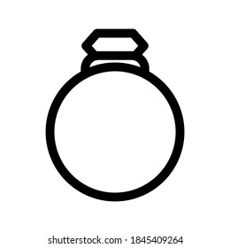 icono de anillo o logotipo símbolo de signo aislado ilustración vectorial - iconos vectoriales de estilo negro de alta calidad
