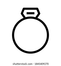 icono de anillo o logotipo símbolo de signo aislado ilustración vectorial - iconos vectoriales de estilo negro de alta calidad
