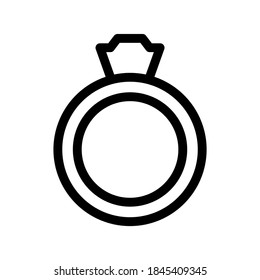 icono de anillo o logotipo símbolo de signo aislado ilustración vectorial - iconos vectoriales de estilo negro de alta calidad
