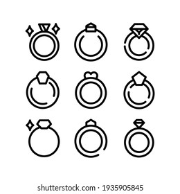 ring icon or logo isolated sign symbol vector illustration - Collection of high quality black style vector icons
