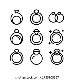 ring icon or logo isolated sign symbol vector illustration - Collection of high quality black style vector icons
