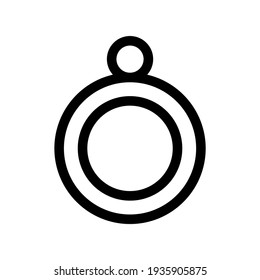 icono de anillo o logotipo símbolo de signo aislado ilustración vectorial - iconos vectoriales de estilo negro de alta calidad

