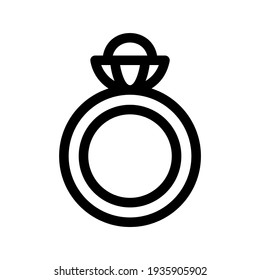 icono de anillo o logotipo símbolo de signo aislado ilustración vectorial - iconos vectoriales de estilo negro de alta calidad
