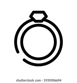 icono de anillo o logotipo símbolo de signo aislado ilustración vectorial - iconos vectoriales de estilo negro de alta calidad

