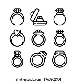 icono de anillo o logotipo símbolo de signo aislado ilustración vectorial - Colección de iconos vectoriales de estilo negro de alta calidad
