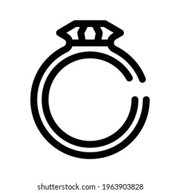 ring icon or logo isolated sign symbol vector illustration - high quality black style vector icons
