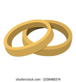 Ring Icon. Love and Gifts for Web on white background. Flat Vector Illustration.
