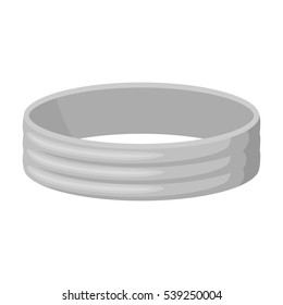 Ring icon in monochrome style isolated on white background. Jewelry and accessories symbol stock vector illustration.