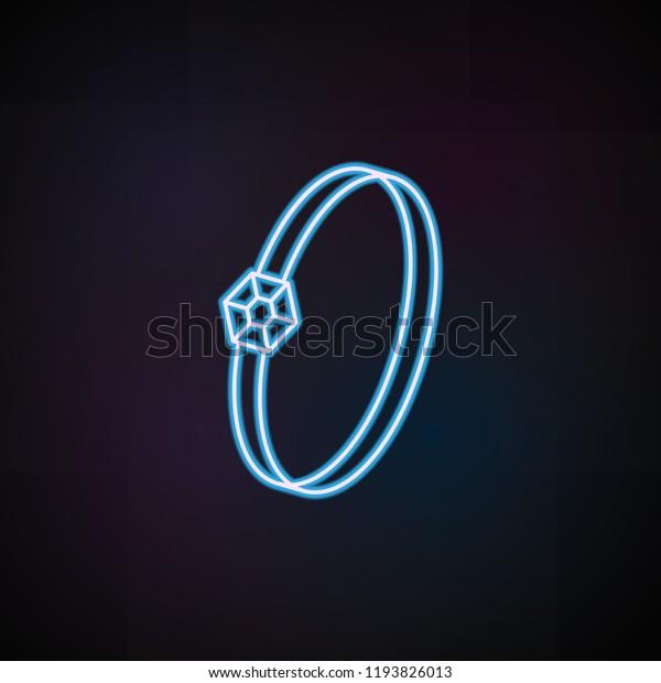 ring icon neon style one woman stock vector royalty free 1193826013 shutterstock