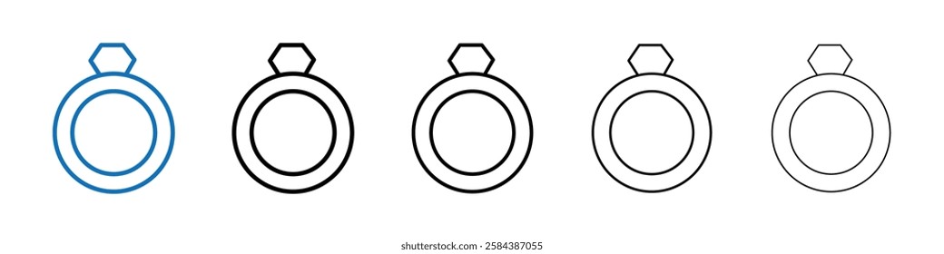 Ring icon Outline vector logo for web ui