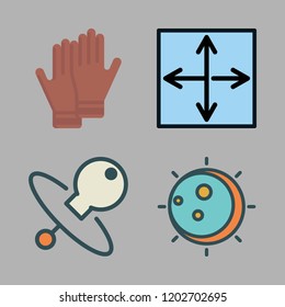 ring icon set. vector set about gloves, resizing, pacifier and eclipse icons set.