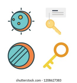 ring icon set. vector set about eclipse and key icons set.
